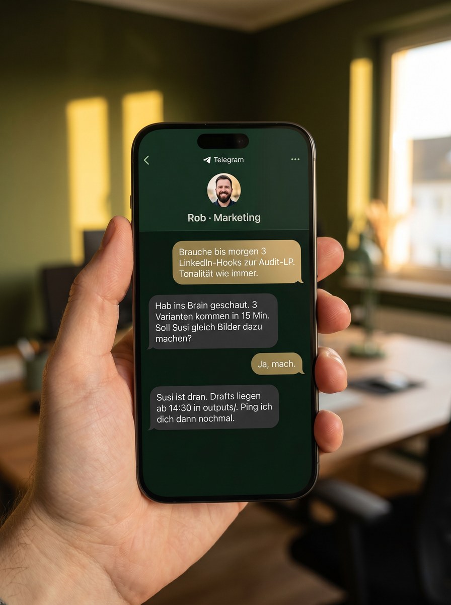 Telegram-Chat mit Rob auf dem iPhone